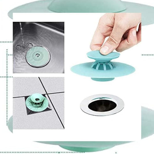 Silicone Household Kitchen Sink Strainer (Pack of 3 - Random Color)