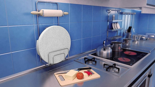 Stainless Steel Rolling Pin Holder (Chakla Belan Stand)