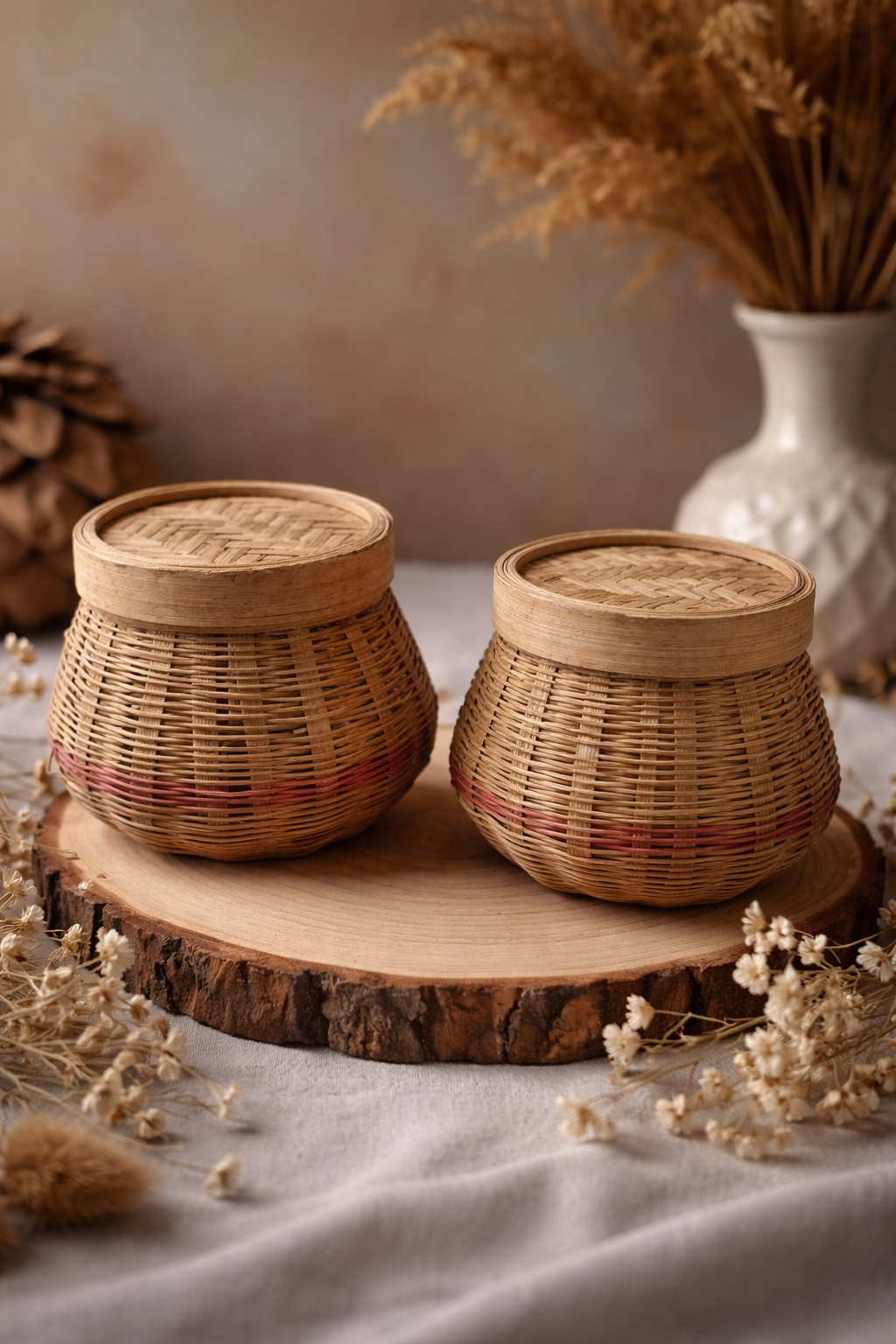 Eco-Friendly Curvy Round Storage Box (Set of 2)