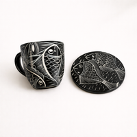 Patachitra Art Cup & Wooden Coaster Set