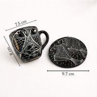 Patachitra Art Cup & Wooden Coaster Set