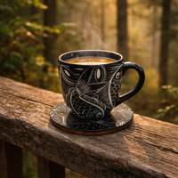 Patachitra Art Cup & Wooden Coaster Set